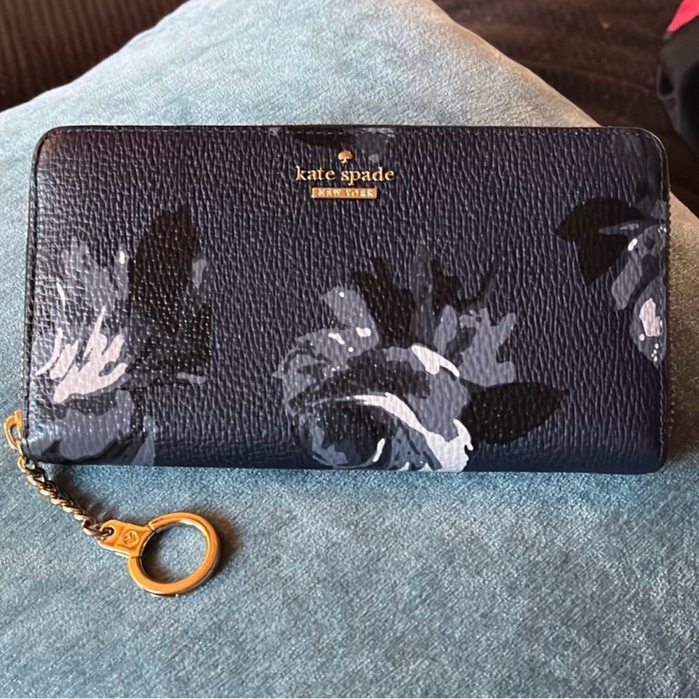 Kate Spade Dark Blue Floral Wallet